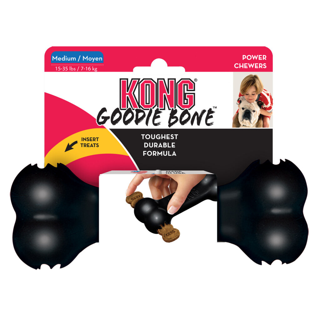 KONG Extreme Goodie Bone Noir – Os à Mâcher Résistant pour Chien